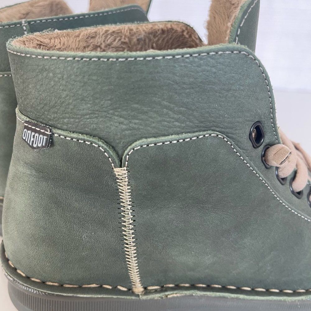 On Foot 29001 High Top Green  Sneaker in Kaki Khaki. US Size 39 - Picture 2 of 8